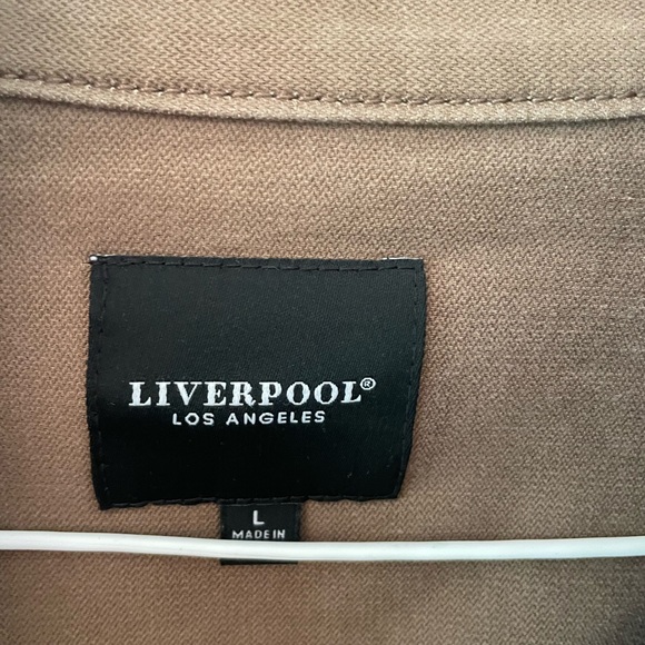 Liverpool Cinch Waist Jacket NWT Toffee Brown Sz L Patch Pocket Utility Minimal - Picture 6 of 6
